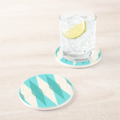 Verre En Grès Jacquard moderne du milieu du siècle Dessous de ve (Côté)