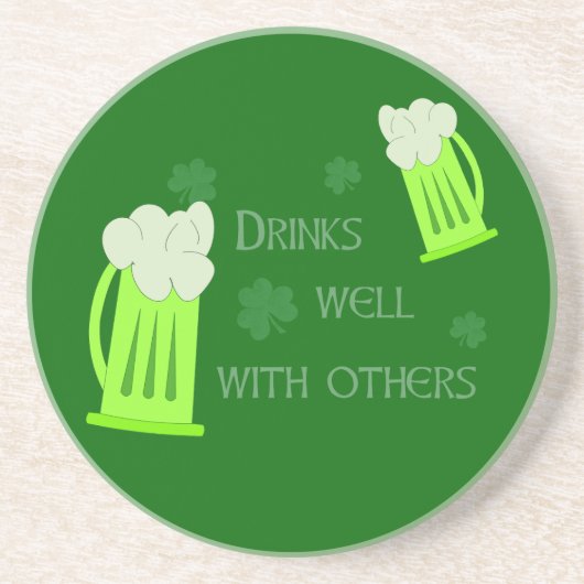 Verre En Grès Le Jour de la Saint Patrick boit les dessous de (Devant)