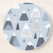 Verre En Grès Le Motif scandinave Mountain Peaks Dessous de verr (Devant)
