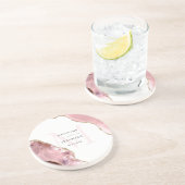 Verre En Grès Rose Parties scintillant or Monogramme Dessous de  (Côté)