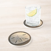 Verre En Grès Sable Dollar Seashell Beach Boissons Dessous de ve (Côté)