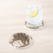 Verre En Grès Sépia Gregory Paul de Stegosaurus de dessous de (Côté)