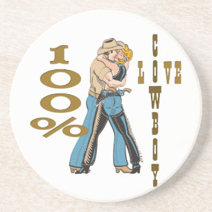 Verre En Grès Western Cowboy Cowgirl Horse Barn Rodeo Dessous de