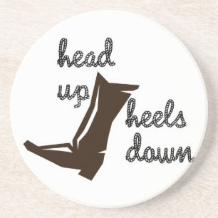 Verre En Grès Western Cowboy Cowgirl Horse Barn Rodeo Dessous de