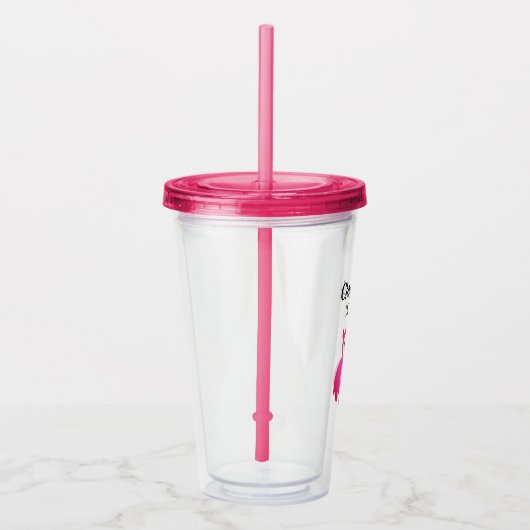 Verre en plastique pour enfant à chou rose girly p (Droite)