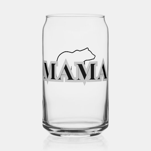 Verre en silhouette de l'ours MAMA (Recto)
