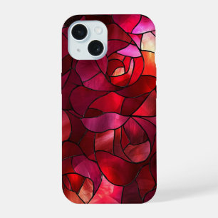Verre en verre rouge Rose Floral Art pour les femm