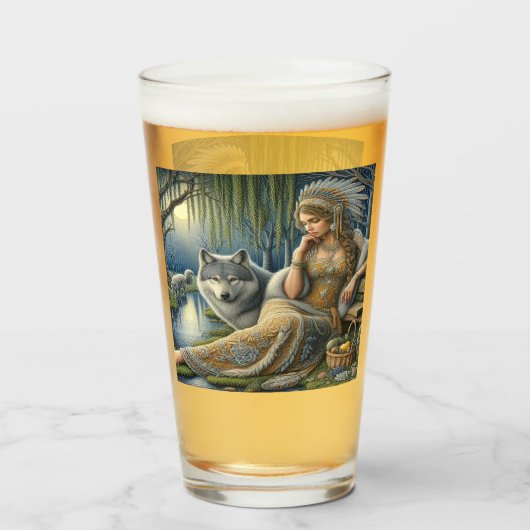 Verre Enchantement Lune dans la Forêt Mystique (Devant (rempli))