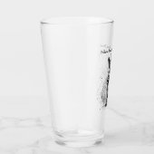 Verre Encre noire noire lapin drôle Customisée (Droite)