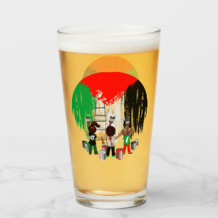 Verre Enfants de Gaza peignant le drapeau de la Palestin
