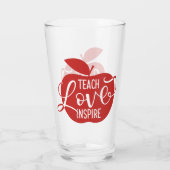 Verre Enseignez l'amour inspirent (Dos)