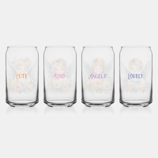 Verre Ensemble de Drinkware 4 Pcs Little Angles (Dos)