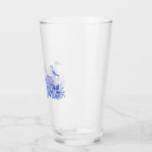 Verre Ensemble de thé bleu et blanc avec oiseaux (Gauche)