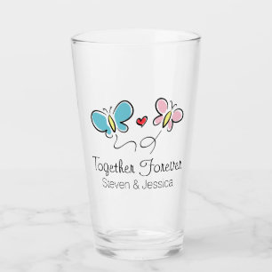 Verre Ensemble Pour toujours de mignons papillons nouvel