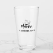 Verre Enterrement de vie de garçon garçon d'honneur (Dos)