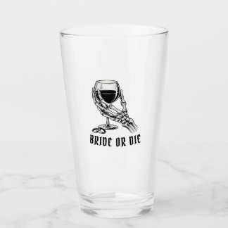 Verre Enterrement de vie de jeune fille gothique squelet