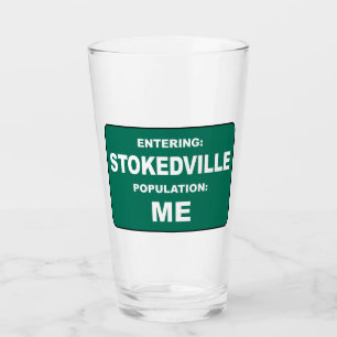 Verre Entrée à Stokedville Population Moi