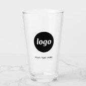 Verre Entreprise Simple Logo et Texte (Devant)
