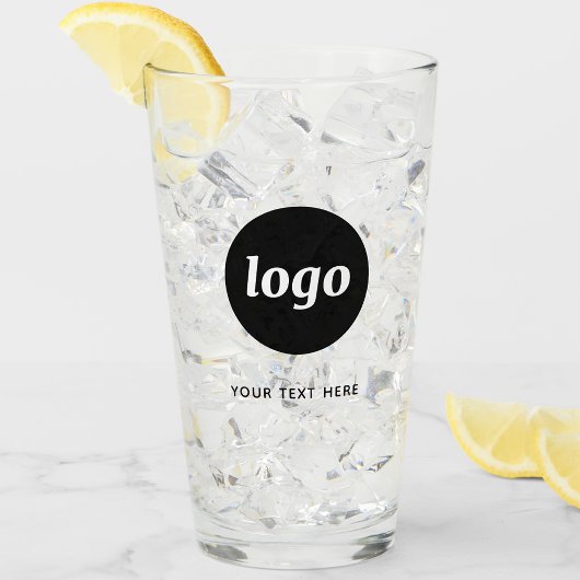 Verre Entreprise Simple Logo et Texte