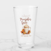 Verre Épice citrouille - Feuillage de fin et d'automne (Dos)