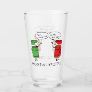 Verre Épices de cuisine de dessin animé de Noël drôle
