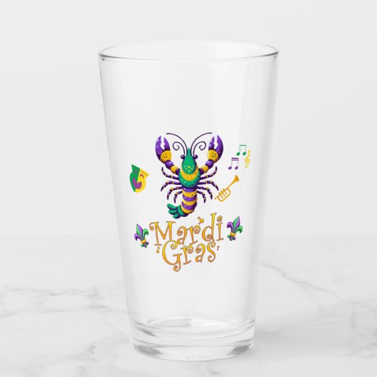 Verre Épis Fleur de lis Mardi Gras (Devant)