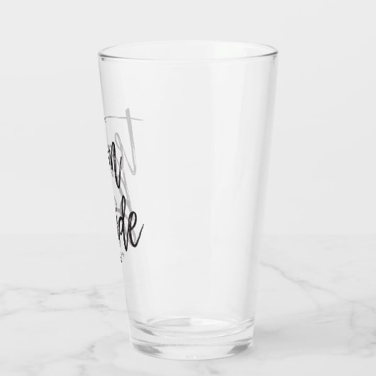 Verre Épouse d'équipe | Style de script noir (Gauche)