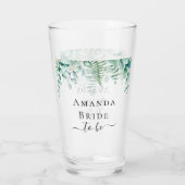 Verre Épouse pour être eucalyptus fougères vertes bois (Dos)