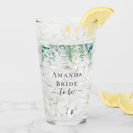 Verre Épouse pour être eucalyptus fougères vertes bois (Dos glace)