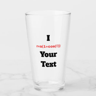 Verre Equation polaire personnalisable (I Heart)