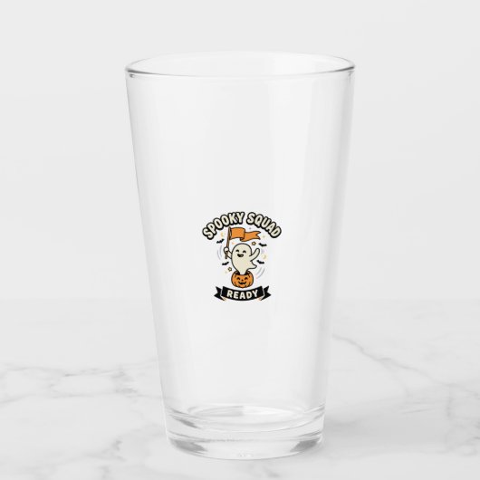 Verre Équipe de fantômes d'Halloween (Devant)