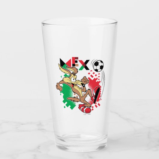 Verre Équipe de football du Mexique Graphique WILE E. CO (Devant)