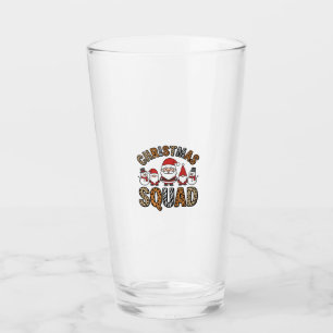Verre Équipe de Noël Santa Bonhomme de Neige Imprimé Léo