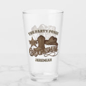 Verre Équipe de témoin de mariage Cow-boy enterrement de (Devant)