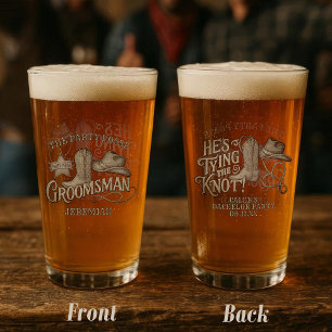Verre Équipe de témoin de mariage Groupe de cow-boys Ent