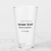 Verre Équipe du marié nom du garçon d'honneur date enter (Dos)