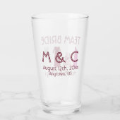 Verre Équipe mariée Mariage mariée mariée mariée (Dos)