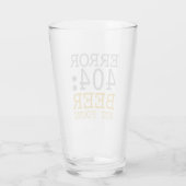 Verre Erreur 404 Bière introuvable (Dos)