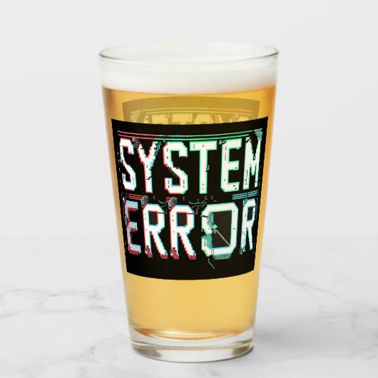 Verre Erreur du système de polices de Glitch, Pixel Cybe (Dos (rempli))