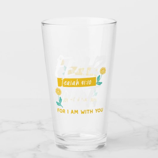 Verre Esaïe 41:10 - Peur Pas Un Verset De Bible Inspirat (Devant)