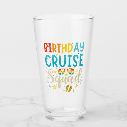 Verre Escouade de croisière d'anniversaire Vacances Boir (Devant)