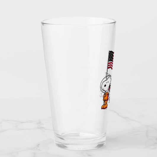Verre ESPACE | Snoopy avec astronaute du drapeau (Droite)