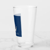 Verre Esprit nautique Ancre Dauphin Marine Bleu (Gauche)