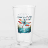 Verre Esprit sans limites - libellule artistique (Dos)