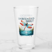 Verre Esprit sans limites - libellule artistique (Devant)