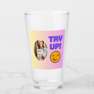 Verre Essaie ! Amusant Emoji Design pour la fête