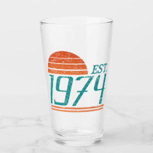 Verre Est. 1974 Vintage De 50 Ans