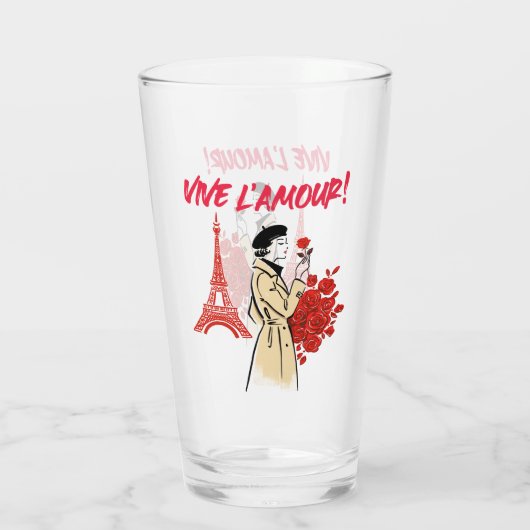 Verre Esthétique Fille de Paris – Conception Romantique  (Dos)