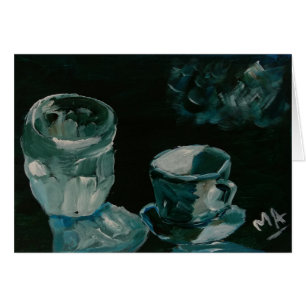 Verre et tasse de thé cristal