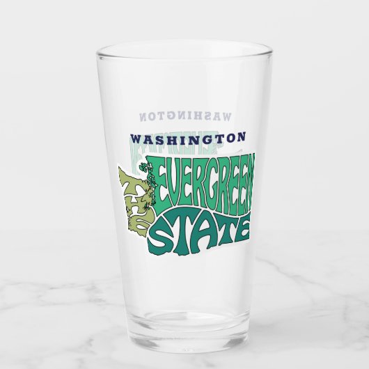 Verre État de Washington Pseuname Word Art (Devant)
